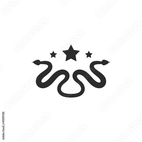 snake vector illustration icon
