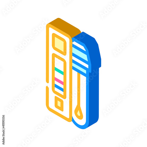 test for influenza a and b viruses isometric icon vector illustration