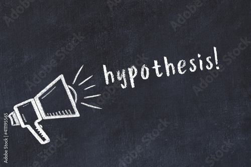 Chalk sketch of loudspeaker and inscription hypothesis