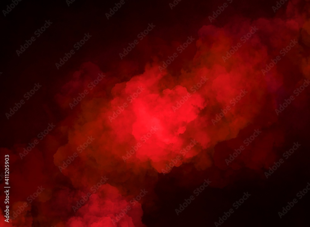 Clouds of smoke or red gas, chemicals that rise in clusters. Abstract background illustration, use as a background. Clouds of smoke or red gas, chemicals that rise in clusters. Abstract background illustration, use as a background.