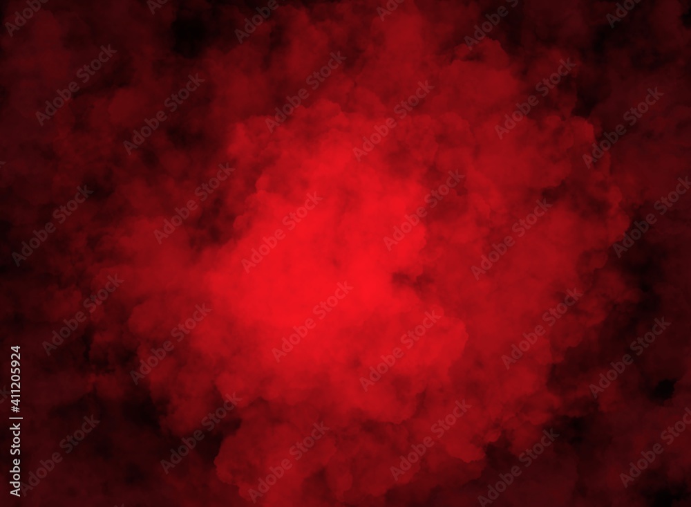 Clouds of smoke or red gas, chemicals that rise in clusters.  Abstract background illustration, use as a background.