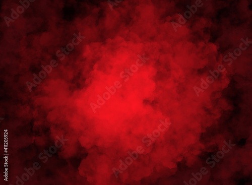 Clouds of smoke or red gas, chemicals that rise in clusters. Abstract background illustration, use as a background.