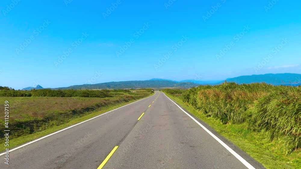 Beautiful nature POV vehicle drive, Kenting national park. Taiwan. Beautiful nature POV vehicle drive, Kenting national park. Taiwan.