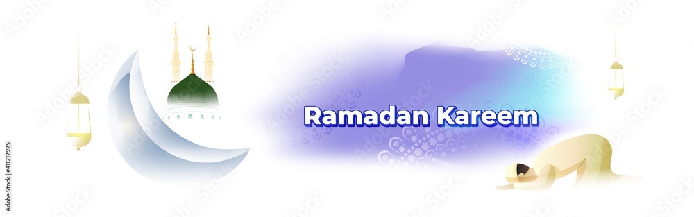 vector illustration of greeting for holy Islamic month Ramadan Kareem vector illustration of greeting for holy Islamic month Ramadan Kareem