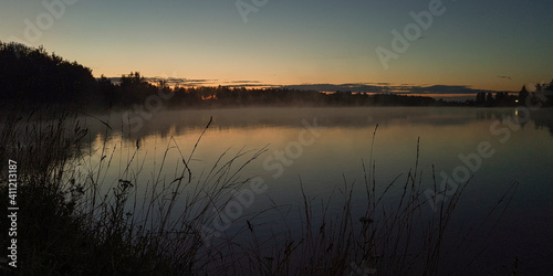 sunset on the lakekm