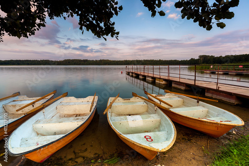 Fototapeta Naklejka Na Ścianę i Meble -  View of the Masurian lake.
