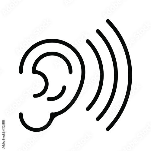Tablou pe pânză Hearing aid icon