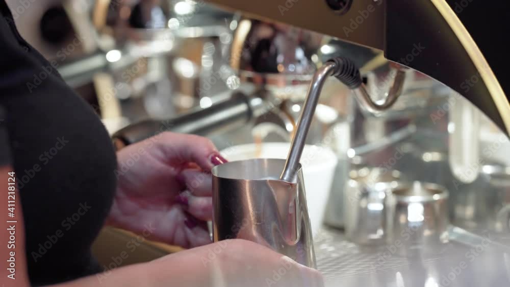 whipped milk foam to make latte or cappuccino whipped milk foam to make latte or cappuccino