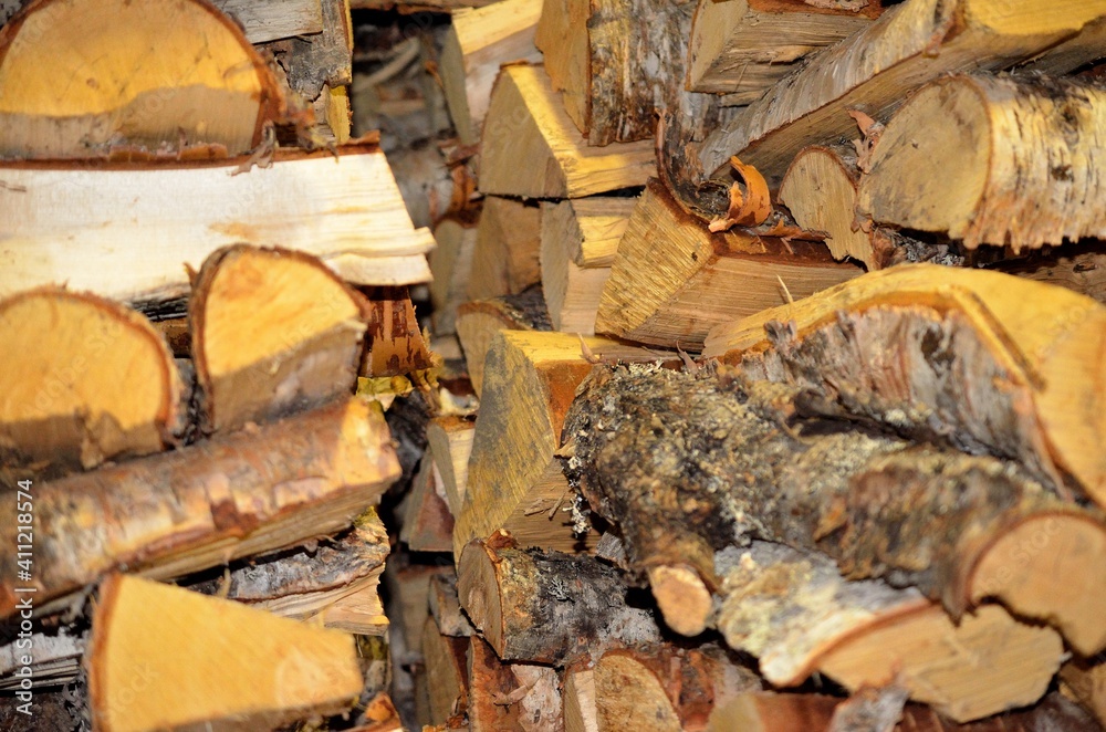 dry birch firewood logs stacked dry birch firewood logs stacked