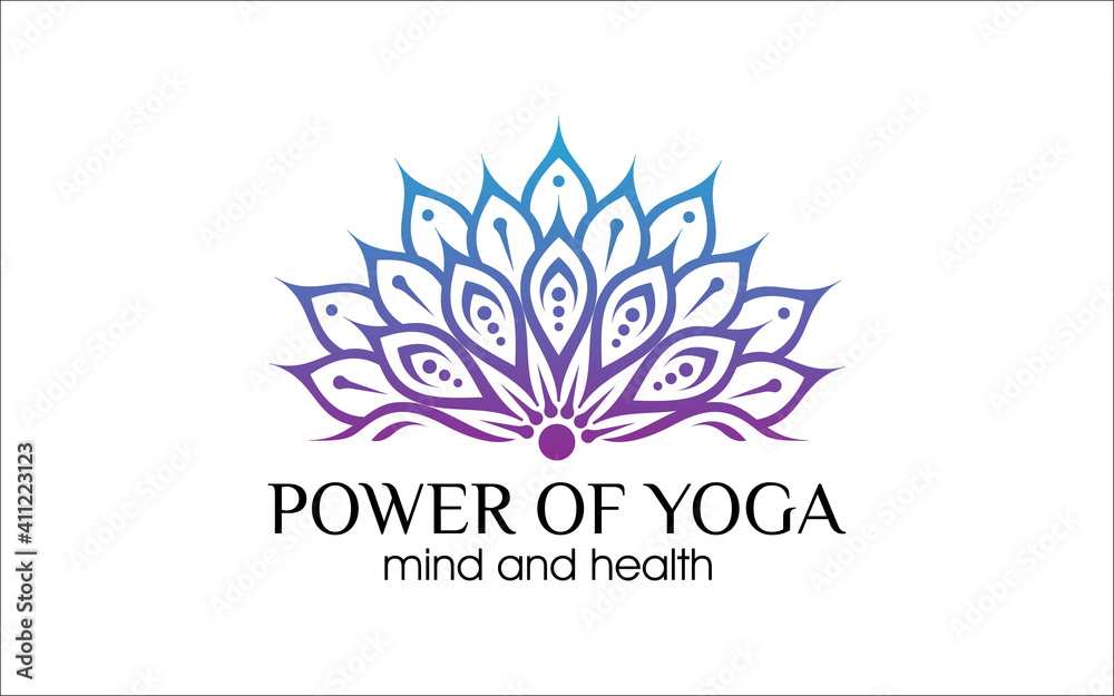 Illustration vector graphic of yoga meditation studio logo design template
