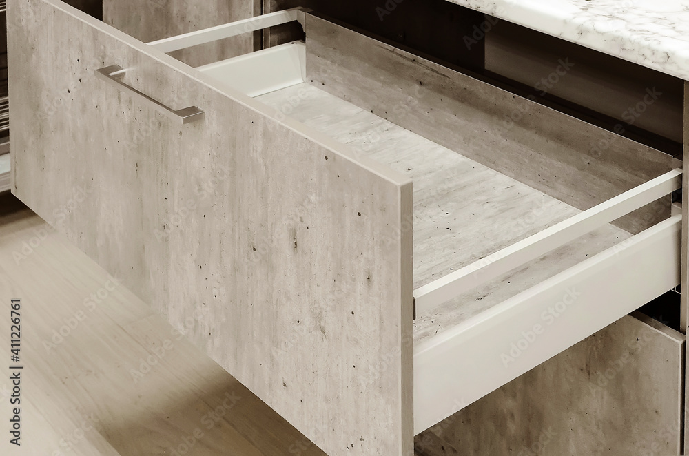 kitchen with equipment, Pull-out system, loft style. kitchen with equipment, Pull-out system, loft style.