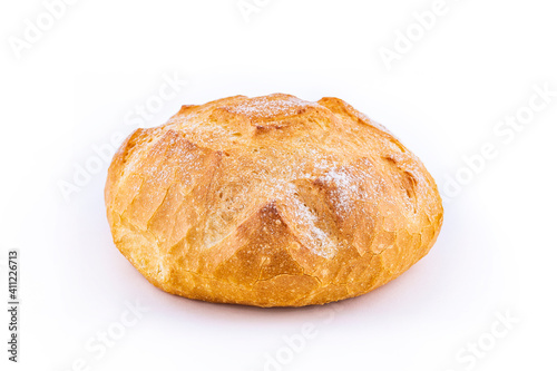 Italian bread isolated on white background
