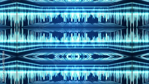 Blue sound wave music bar background movements