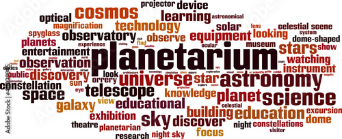 Planetarium word cloud