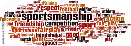 Sportsmanship word cloud
