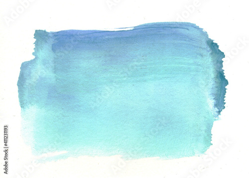 水色の水彩の筆の跡、背景素材、テクスチャ