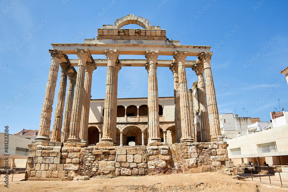 Temple of Dianaat the Ancient Roman city of Emerita Augusta (Merida, Extremadura, Spain)
