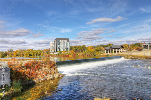 Cambridge, Ontario, Canada by the Grand River dam © Harold Stiver