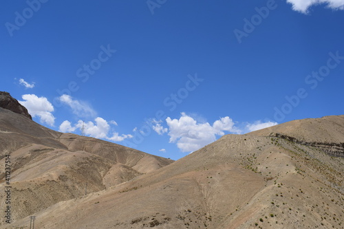 landscape with blue sky and clouds