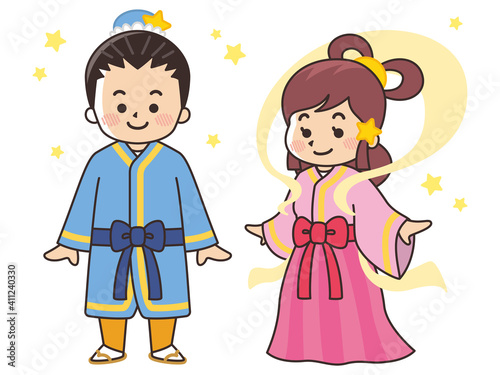 七夕　織姫と彦星