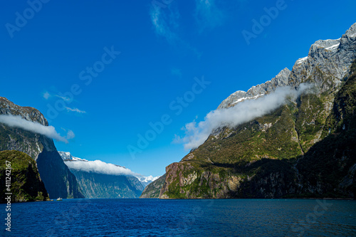 landscape with fjord mountain