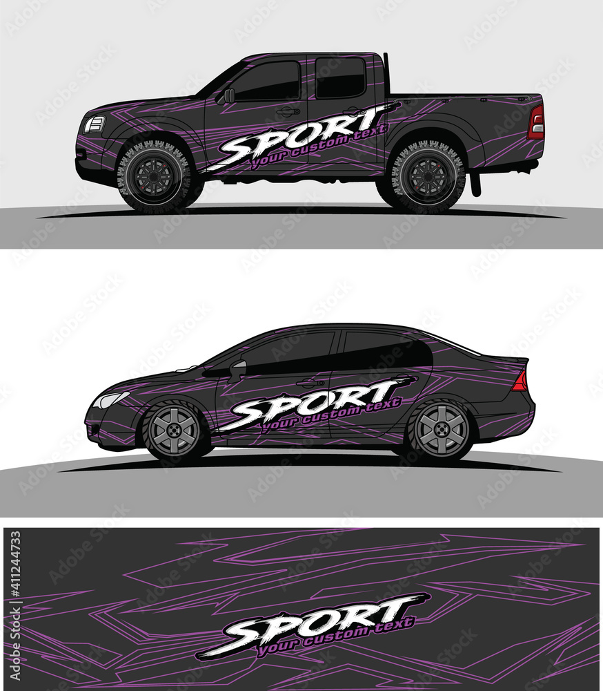 Car wrap graphic racing abstract strip and background for car wrap and vinyl sticker - Vector
Car wrap graphic racing abstract strip and background for car wrap and vinyl sticker - Vector