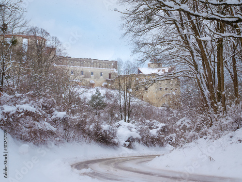 castle in the winter photo