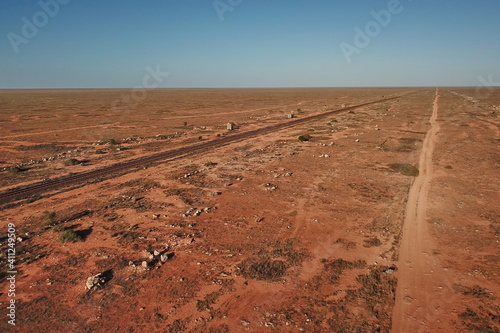 Indian-Pacific Railway across the Australian outback photo