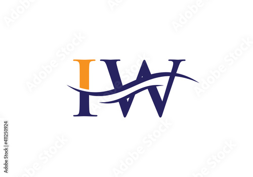 Initial Letter IW Linked Logo for business and company identity. Modern Letter IW Logo Vector Template with modern trendy photo