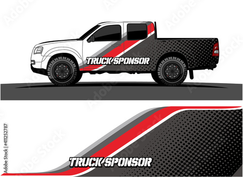 Car wrap graphic racing abstract strip and background for car wrap and vinyl sticker - Vector
