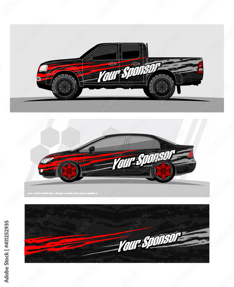 Car wrap graphic racing abstract strip and background for car wrap and vinyl sticker - Vector
Car wrap graphic racing abstract strip and background for car wrap and vinyl sticker - Vector
