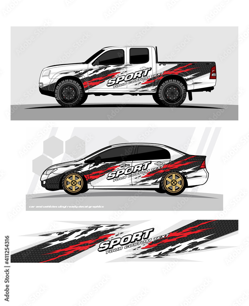 Car wrap graphic racing abstract strip and background for car wrap and vinyl sticker - Vector
Car wrap graphic racing abstract strip and background for car wrap and vinyl sticker - Vector