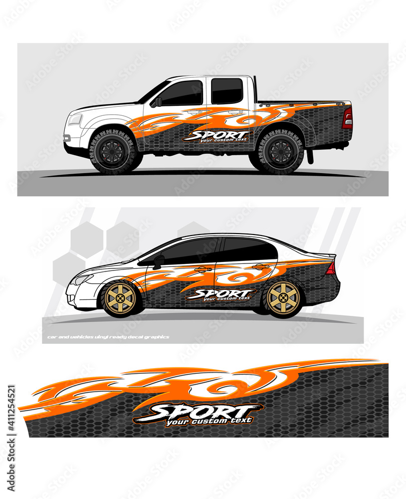 Car wrap graphic racing abstract strip and background for car wrap and vinyl sticker - Vector
Car wrap graphic racing abstract strip and background for car wrap and vinyl sticker - Vector