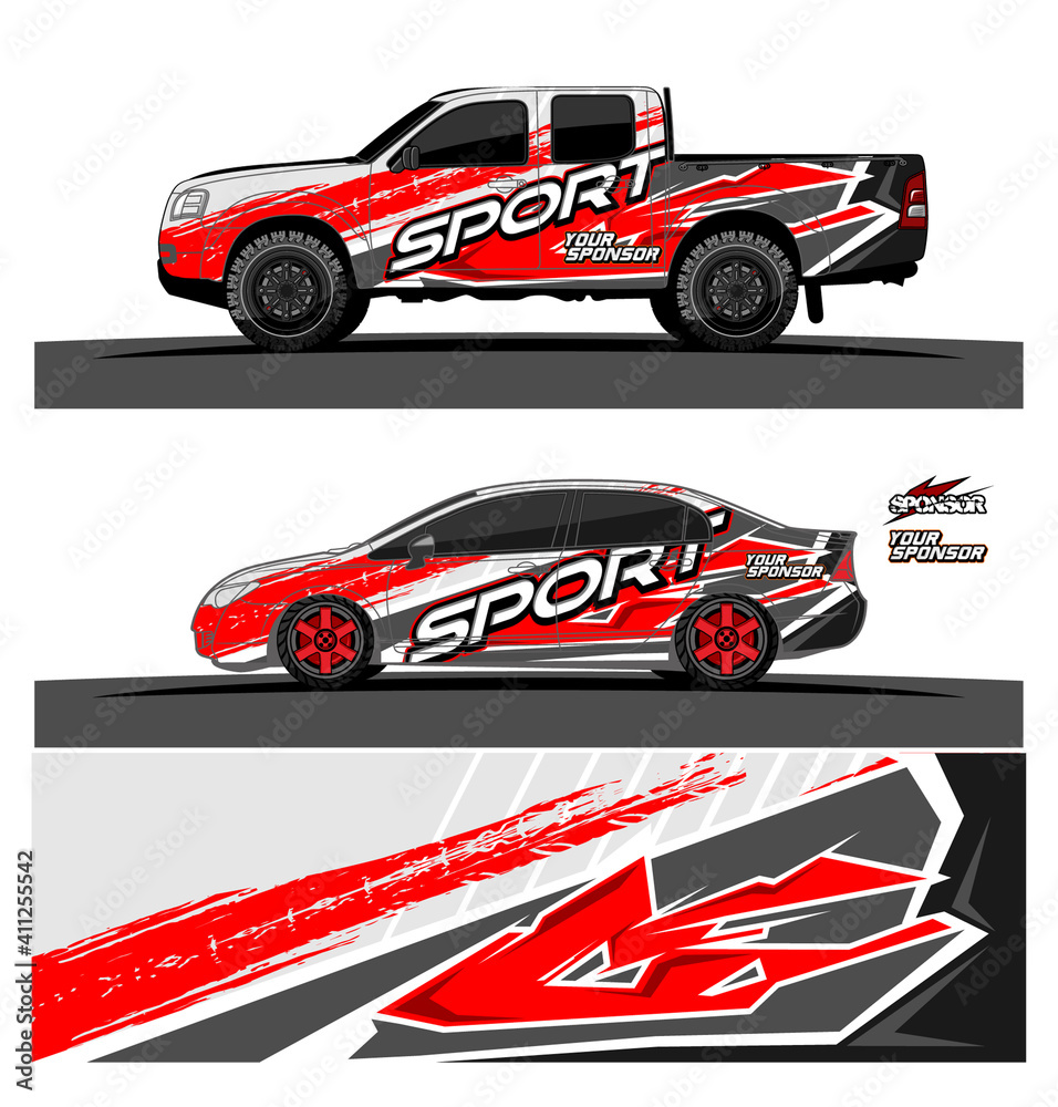 Car wrap graphic racing abstract strip and background for car wrap and vinyl sticker - Vector
Car wrap graphic racing abstract strip and background for car wrap and vinyl sticker - Vector