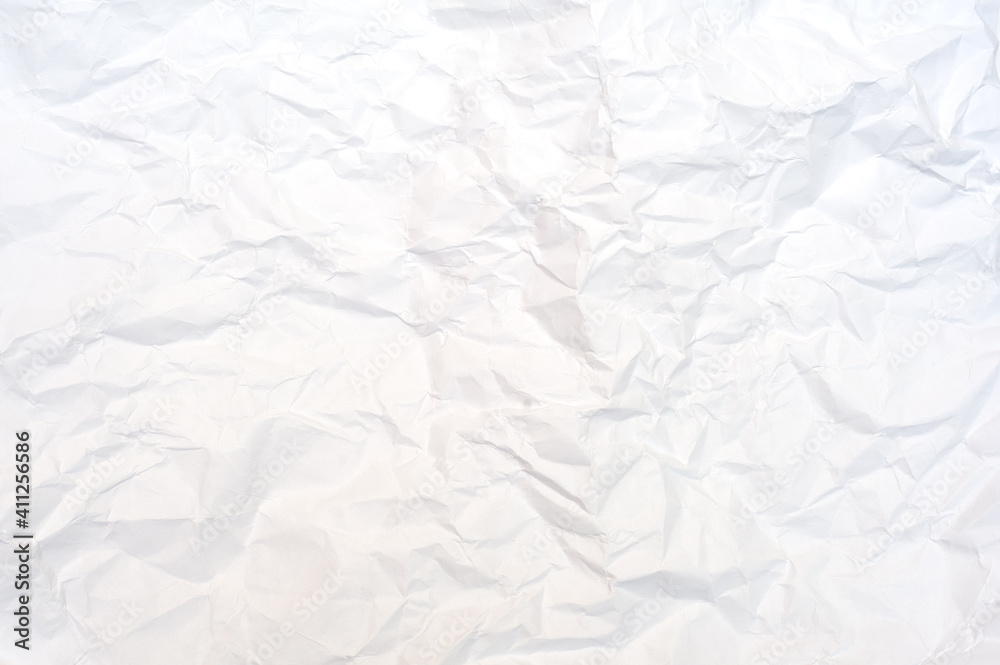 Obraz premium Paper background. White wrinkled paper 