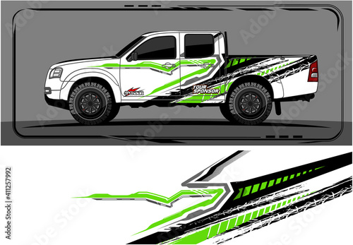 Car wrap graphic racing abstract strip and background for car wrap and vinyl sticker - Vector
