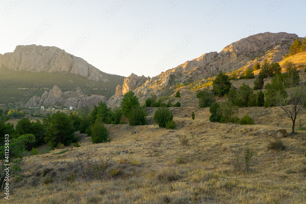 Fototapeta premium Landscape view of the mountains