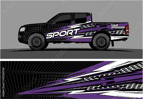 Car wrap graphic racing abstract strip and background for car wrap and vinyl sticker 