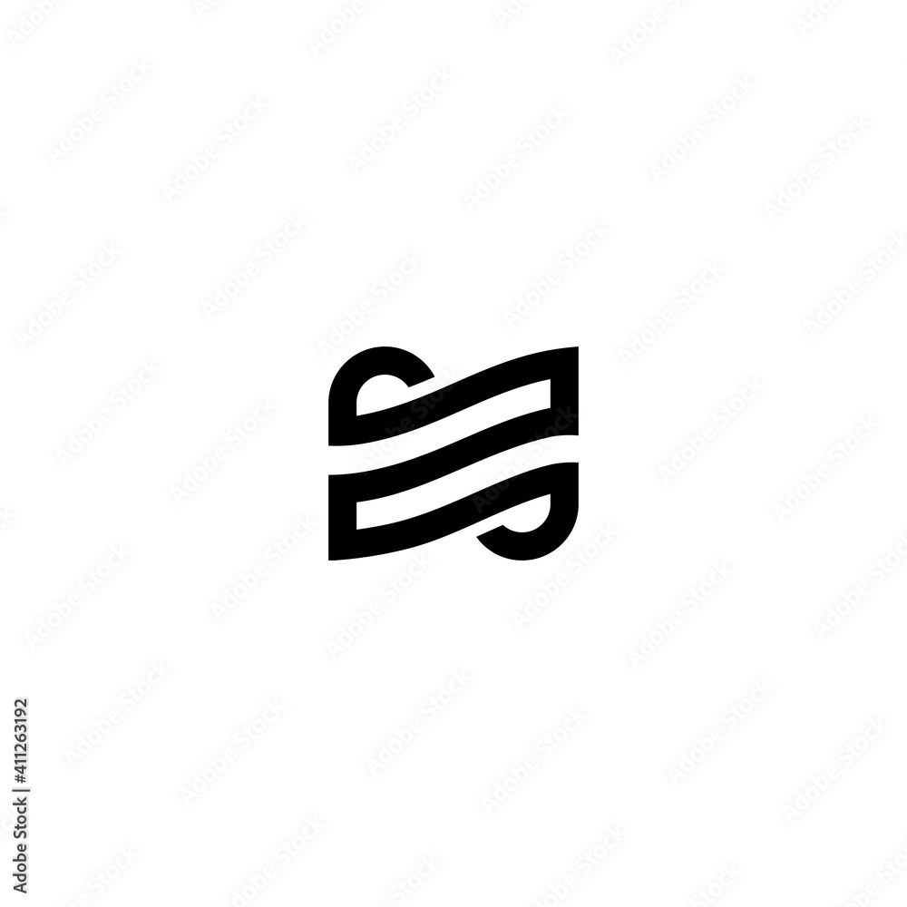 N logo black and white