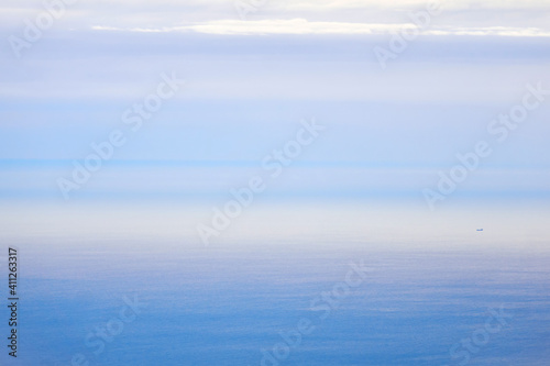 background, waterscape - the morning sea merges with the sky © Evgeny