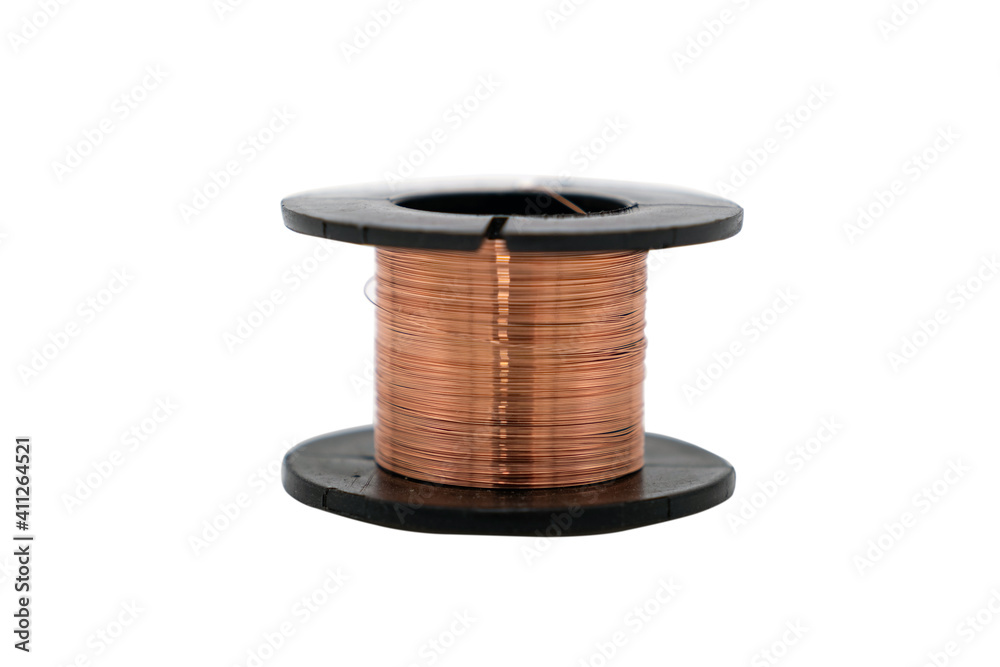 Roll of solder (lead wire) isolated on the white background