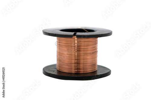 Obraz na płótnie Roll of solder (lead wire) isolated on the white background w salonie