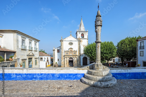 Santa Maria Church and Pillory, Obidos, Estremadura and Ribatejo, Portugal photo