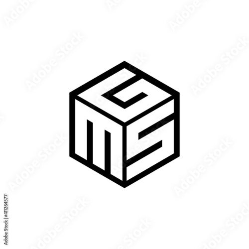 MSG letter logo design with white background in illustrator, cube logo, vector logo, modern alphabet font overlap style. calligraphy designs for logo, Poster, Invitation, etc.
