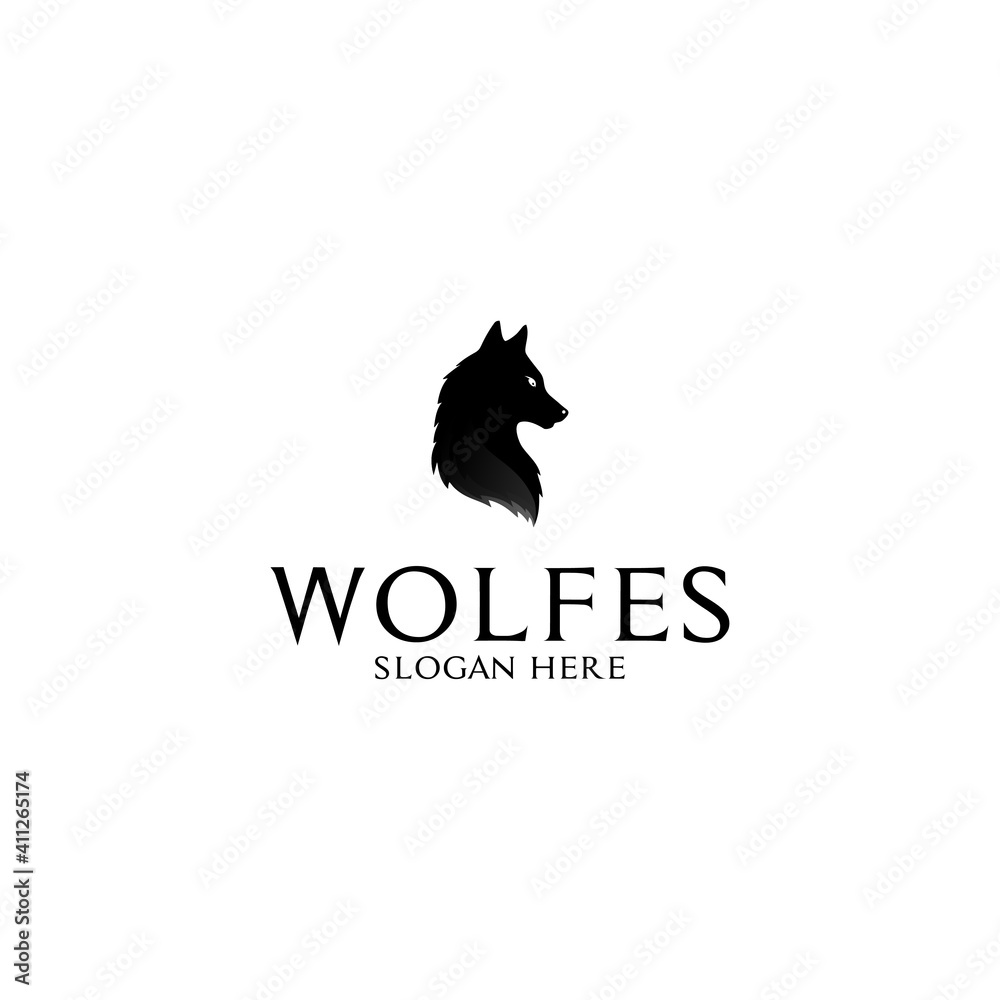 Obraz premium wolf vector logo design inspiration