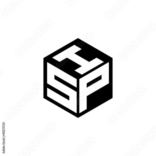 SPI letter logo design with white background in illustrator, cube logo, vector logo, modern alphabet font overlap style. calligraphy designs for logo, Poster, Invitation, etc.
