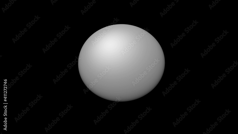 A white ball on a black background in 3d. Round clean blank shape. A white ball on a black background in 3d. Round clean blank shape.
