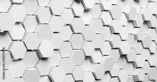 Hexagon pattern background. Modern technology and network concept