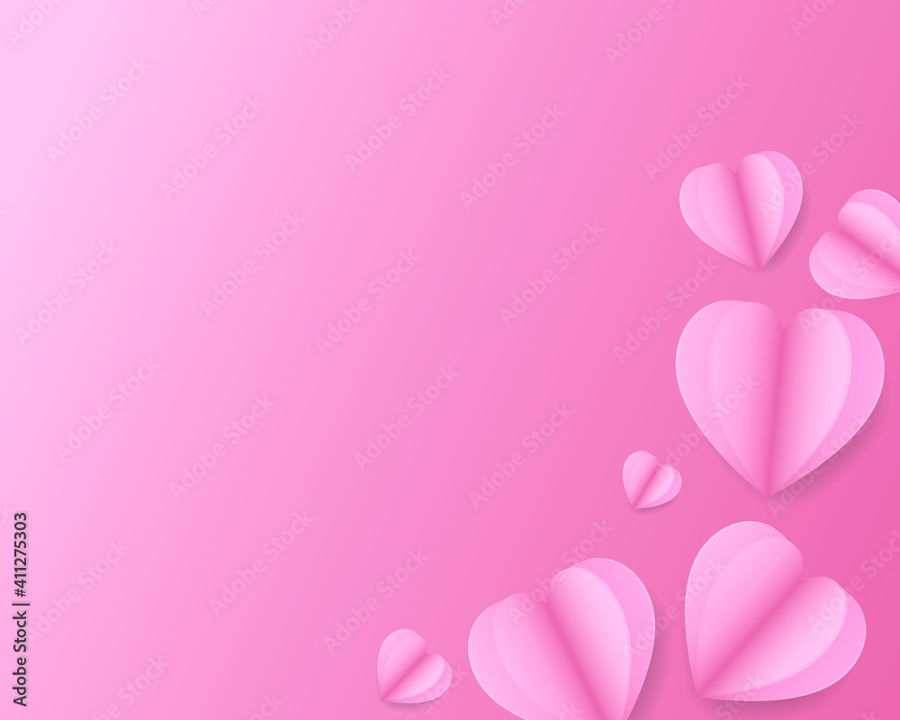 Love concept. pink background with hearts