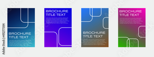 Company identity brochure template collection. Business presentation vector A4 vertical orientation front page mock up set. Corporate report cover abstract geometric illustration design layout bundle.